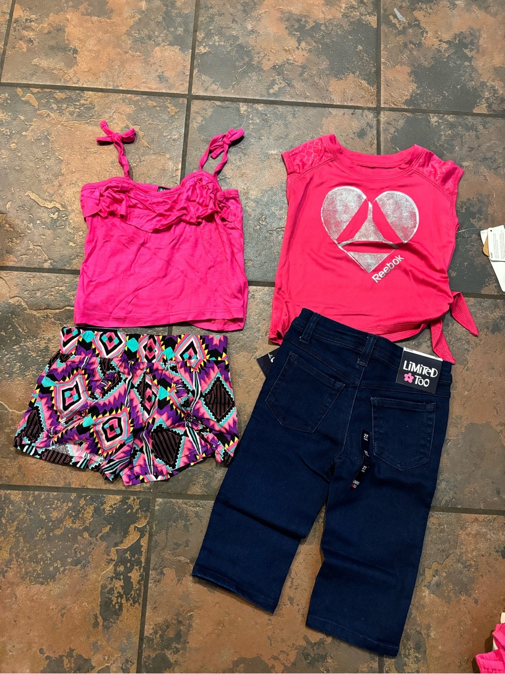 Bundle of girls clothes size 2T limited too, Reebok